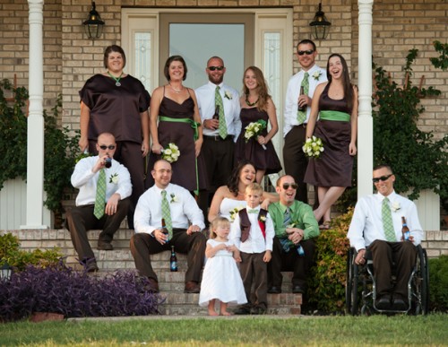 Brown-and-Green-Wedding-Party