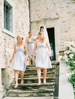 Gray-V-Neck-Bridesmaid-Dresses