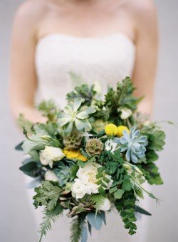 Greenery-and-Succulent-Bouquet
