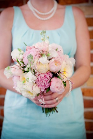Pink-Peony-Bouquet-Blue-Bridesmaids