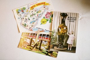 Vintage Postcard Guest Book