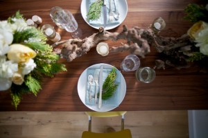 Wood-and-Evergreen-Centerpieces