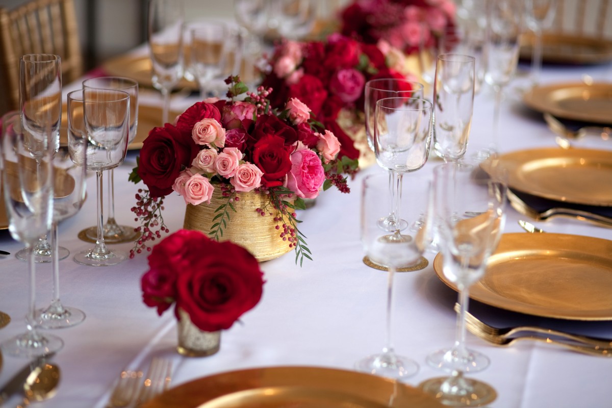 Pink, Red, u0026 Gold Tabletop - Elizabeth Anne Designs: The Wedding Blog