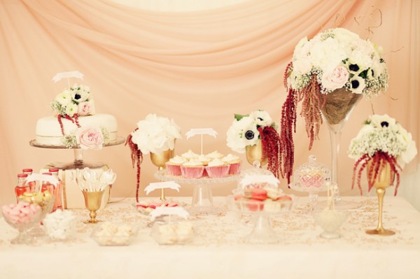 Pink-Wedding-Dessert-Buffet-Table