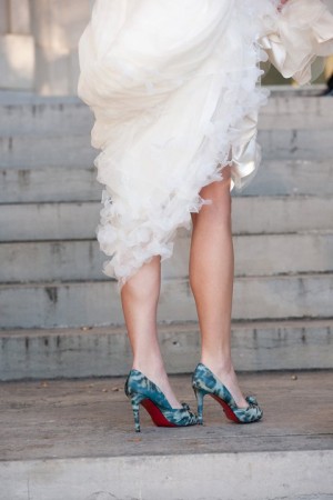 Teal-Christian-Louboutin-Bride-Shoes