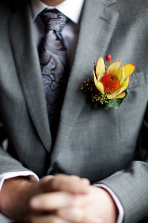 yellow-red-boutonniere