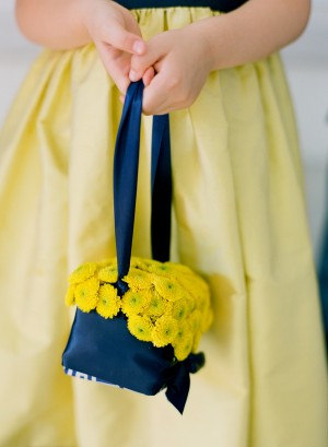 Navy-Yellow-Flowergirl-Basket