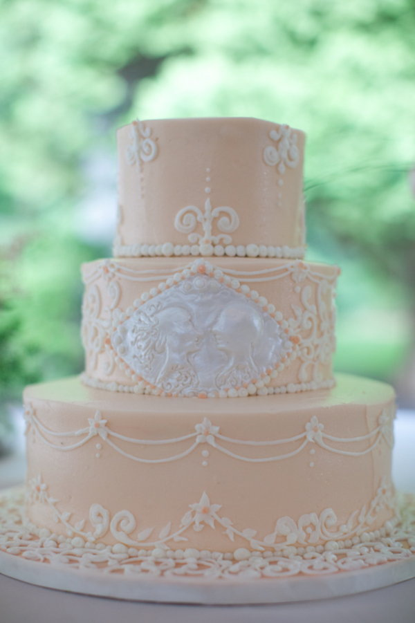 Peach-Silhouette-Cameo-Wedding-Cake