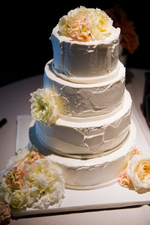White-Buttercream-Wedding-Cake-with-Flowers