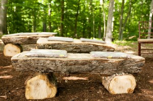 Wooden-Log-Ceremony-Pews
