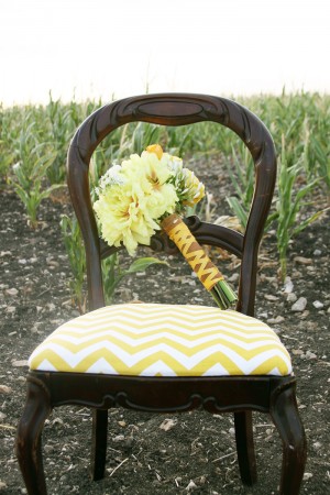 Yellow-Chevron-Chair-and-Yellow-Bouquet