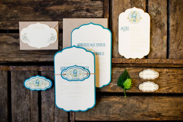 Blue-and-Kraft-Paper-Die-Cut-Wedding-Invitations