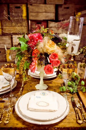Flower-and-Wheat-Centerpiece