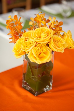Colorful-Orange-Yellow-Tropical-Wedding-Flowers