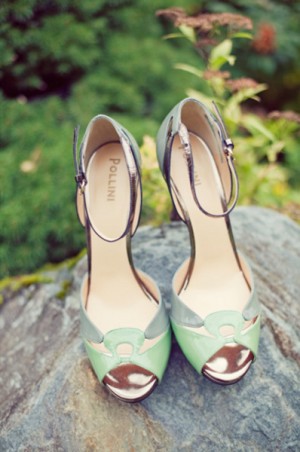 Green-Vintage-Pollini-Wedding-Shoes
