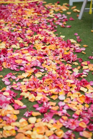 Rose-Pink-Plumeria-Ceremony-Aisle-Petals