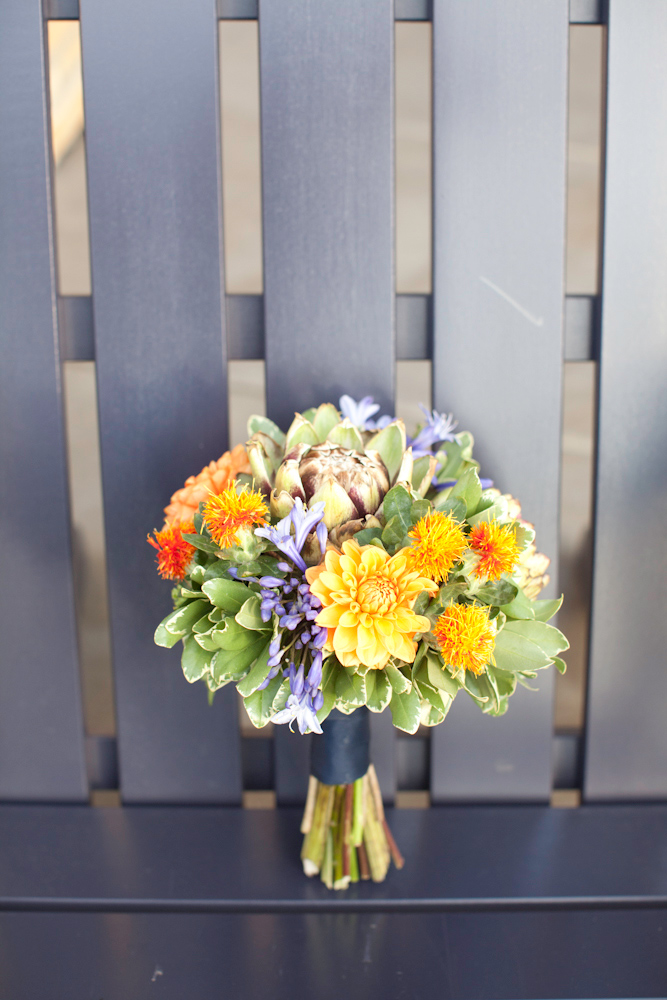 Unique-Yellow-Orange-Blue-and-Green-Wedding-Bouquet