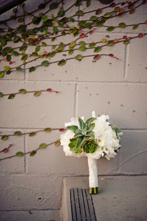 White-Peony-and-Succulent-Modern-Bouquet