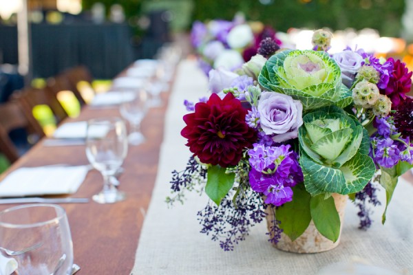 Purple-Burgundy-Wedding-Centerpiece
