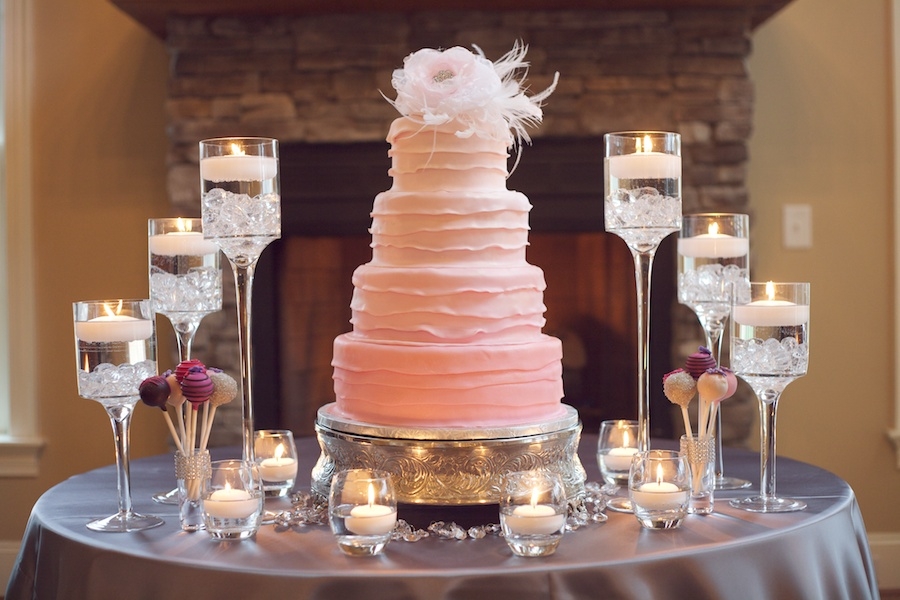 Glamorous-Pink-Wedding-Cake