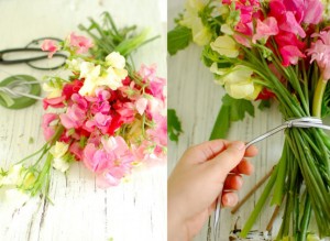 Hand-Tied-Sweet-Pea-Bouquet