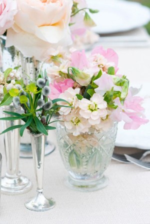 Pink-Sweet-Pea-and-Ivory-Stock-Centerpiece