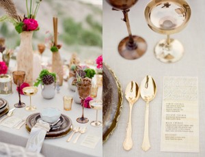 vibrant-vintage-silver-gold-fuchsia-tablescape