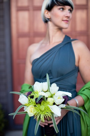 Slate-Blue-Bridesmaids-Exotic-Bouquet