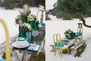 chartreuse-teal-green-cozy-knit-winter-tablescape