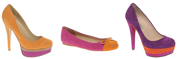 fuchsia-tangerine-colorblock-shoes