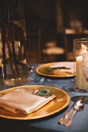 Peacock-and-Gold-Place-Setting