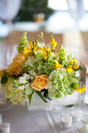 Yellow-and-Green-Wedding-Centerpiece