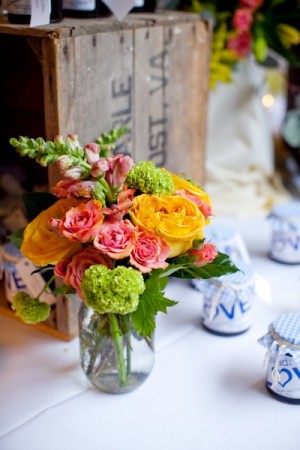 Pink-and-Yellow-Wedding-Flowers