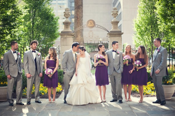 Purple-Gray-Wedding-Party