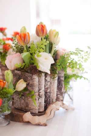 Tulip-Fern-Wood-Wedding-Centerpiece