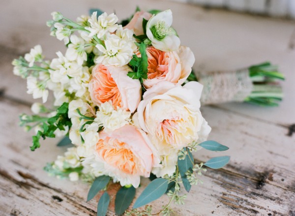 Blush and Peach Wedding Bouquet