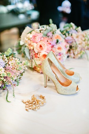 Gold Sparkly Wedding Shoes