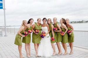 Lime Green Bridesmaids Dresses