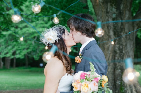 Outdoor-Wedding-Ceremony-Hanging-Bulb-Lights