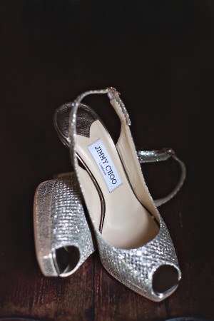 Silver Jimmy Choo Bridal Shoes