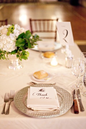 Silver Wedding Place Settings