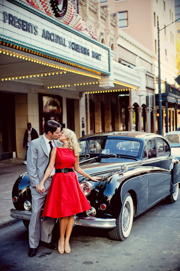 1950s Glamour Engagement Session