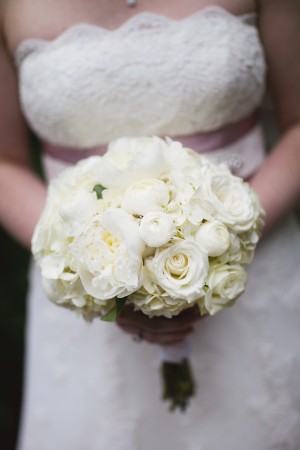 White Round Wedding Bouquet