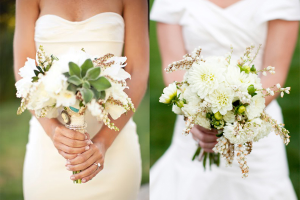 White-and-Green-Wedding-Bouquets