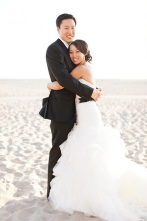 Elegant Beach Wedding Portrait