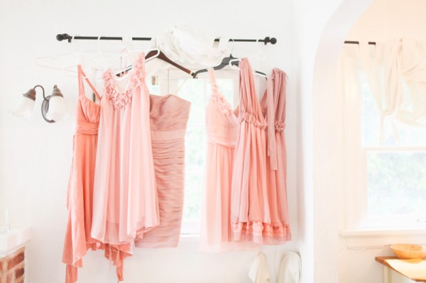 Hand Dyed Pink Bridesmaids Dresses