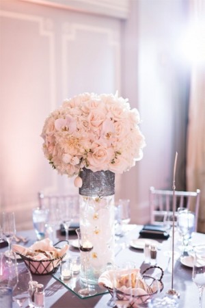 Large Round White Flower Wedding Centerpiece