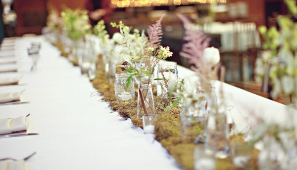 Moss Wedding Table Runner