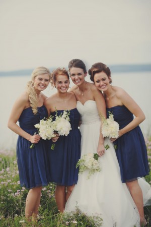 Navy Blue Bridesmaids Dresses