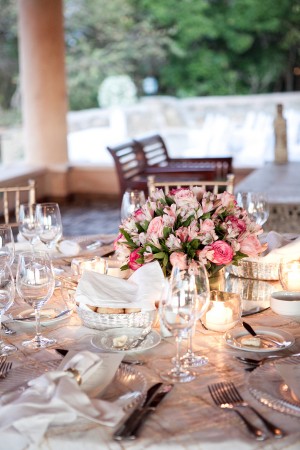 Pink Silver Wedding Reception